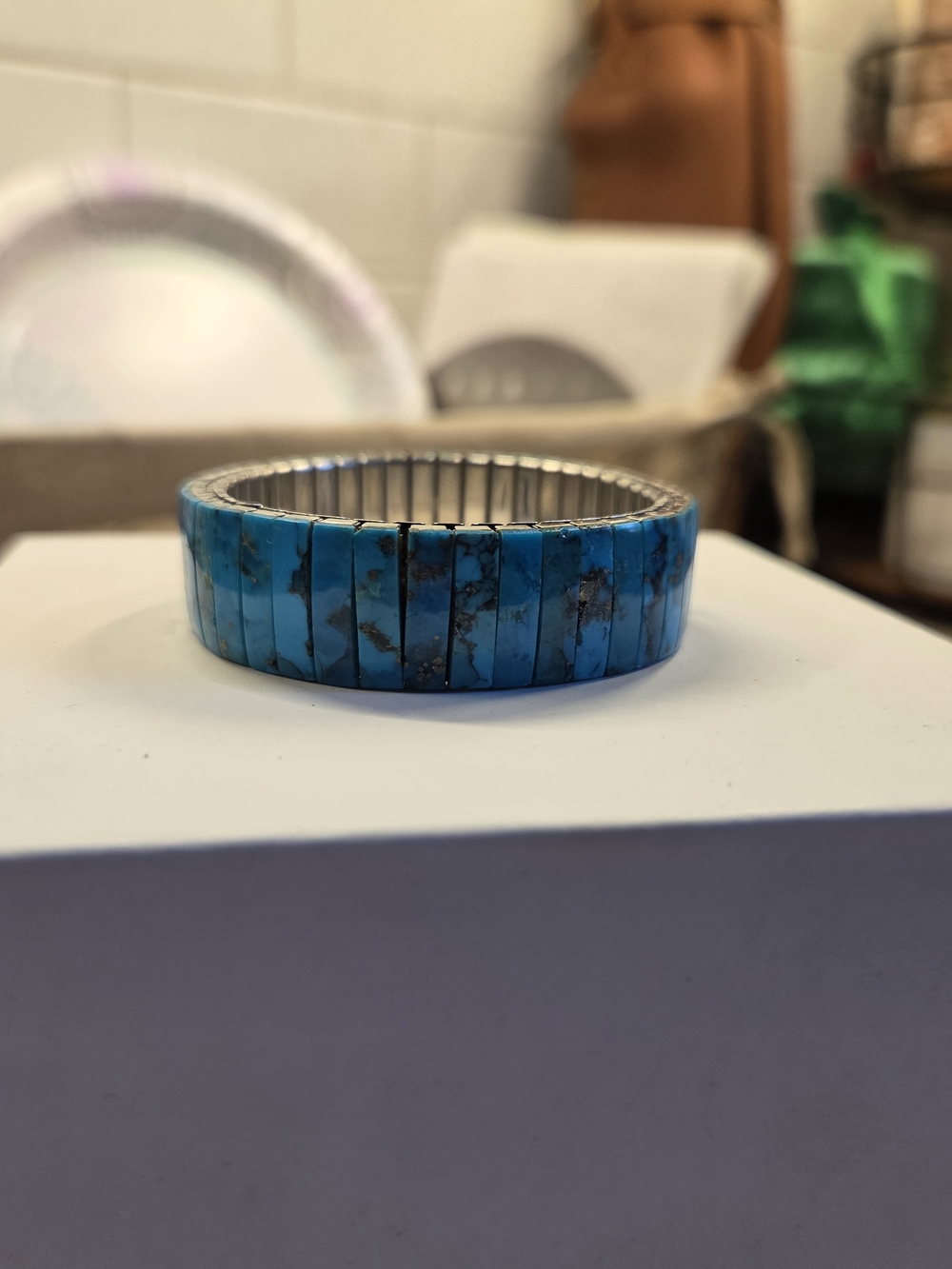 Turquoise Inlay Stretch Bracelet